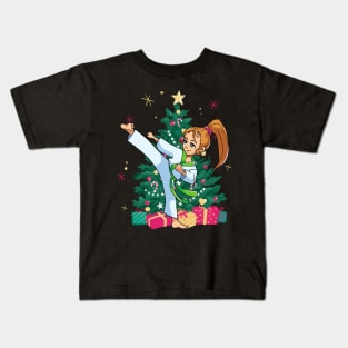 Merry Kickmas Xmas Merry Christmas Gifts Kids T-Shirt